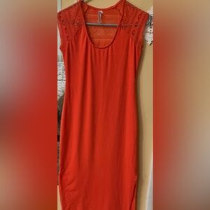 Bobbie Brooks orange beach dress coverup